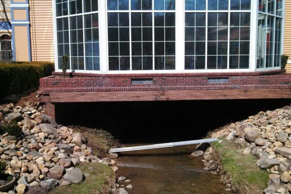 concrete beam converted to faux log